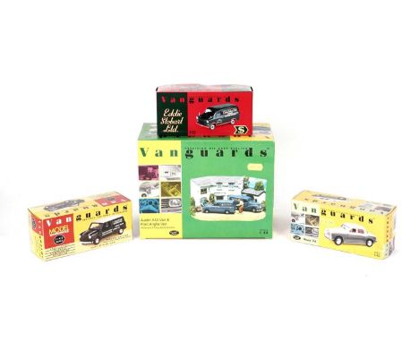 Vanguards Austin A40 Van &amp; Ford Anglia Van, Whitbread 2 Piece Set &amp; Diorama, BD1002; Vanguards Eddie Stobart Ltd diec