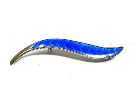 Vintage norway silver &amp; enamel brooch 