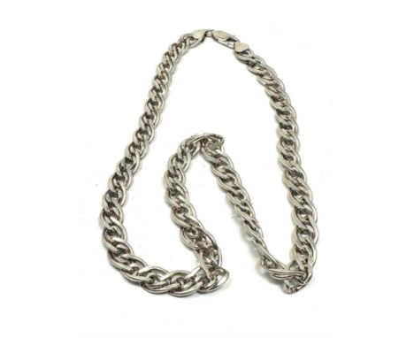chunky silver necklace chain weight 48g 