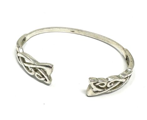 Vintage malcolm gray sterling silver celtic bangle 