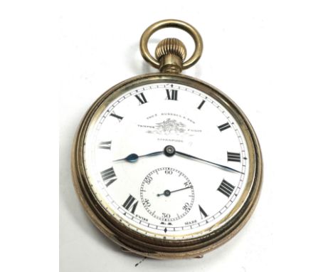 Silver dennison case open face pocket watch the watch is ticking 