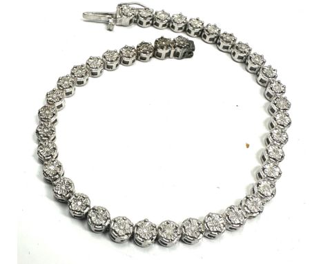 Vintage silver &amp; Diamond tennis bracelet 