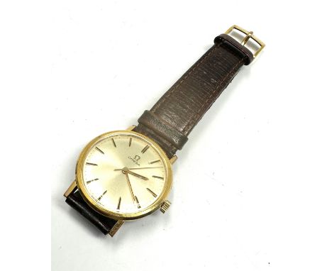 Vintage omega manual wind gents wristwatch the watch is ticking omega leather strap the watch is ticking 