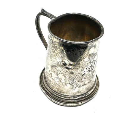 Vintage silver christening mug weight 90g 