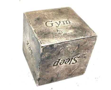 Vintage Silver 'Decision' Dice By Asprey Of London measures approx 3cm square 