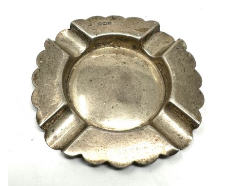 vintage silver cigarette ashtray measures approx 10cm dia by goldsmiths &amp; silversmiths london 