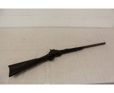 Sharp's New Model 1863 Patent breech-loading percussion carbine, with rifled barrel, marked - 'New Model 1863 Sharp's Rifle M