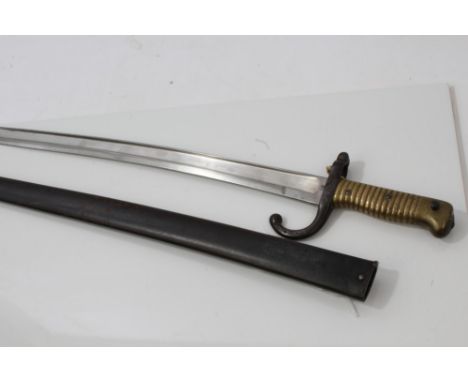 French 1866 pattern Chassepot bayonet and scabbard