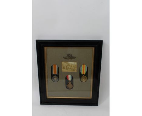 First World War trio comprising 1914 - 1915 Star, named to 43857 GNR. D. J. Foley R.H.A., together with War and Victory medal