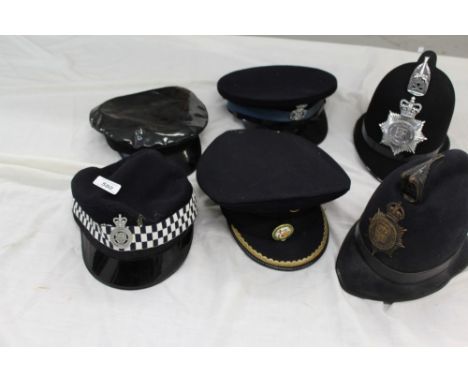George VI Birkenhead Borough Police helmet with badge, another helmet and headgear 