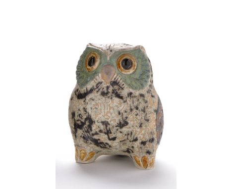 Lladro: a model of an owl, with textured decoration and matt glaze, factory mark to base, third mark 1971-1974, 16cms 
(6 1/4