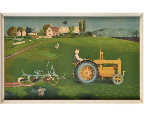 Kenneth Rowntree
A FARMER PLOUGHING WITH A TRACTOR
signed on the plate
colour lithograph
43 x 69.5cms; 17 x 27 1/2in.
