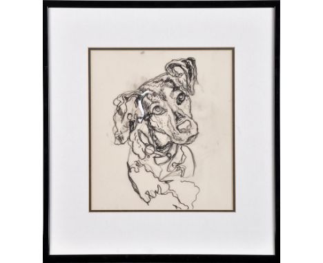 Edith Simon
"PORTRAIT OF A DOG"
charcoal and pen
29 x 25.5cms; 11 1/2 x 9 3/4in. 
