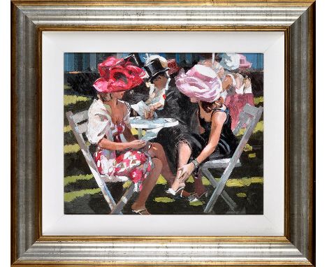 After Sherree Valentine Daines
"TÉTE À TÉTE"
signed with initials, limited edition print numbered 96/195
oleograph
44 x 54cms