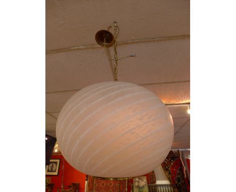 A Venetian glass spherical hanging light