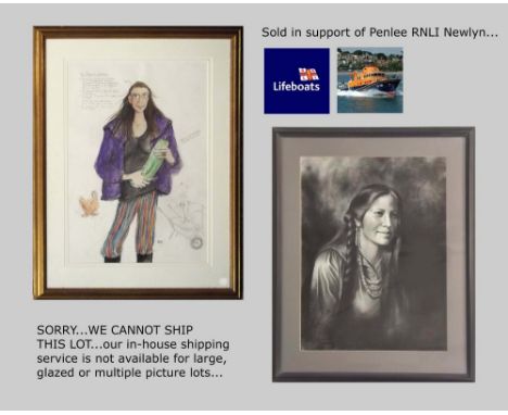 PICTURES.A hand painted cartoon of an Organic Gardener, by Susan Macartney-Snape & an American Fine Art Print after Fred Luca
