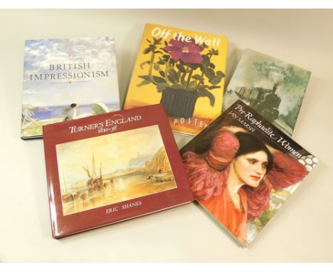 ART BOOKS.Five art books: Hockney Posters; Terence Cuneo; Turner & two books on British Impressionism & Pre-Raphaelite women.