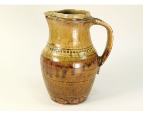 MIKE DODD. A quart jug by Mike Dodd. Impressed mark. Height 21cm.