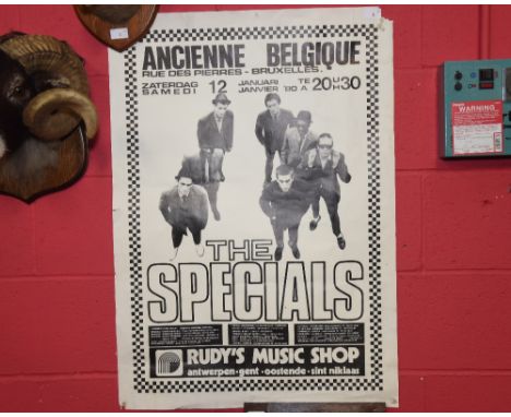 A vintage poster relating to SKA music "The Specials", Rudy's Music Shop