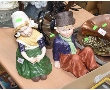 Two Continental bisque figures