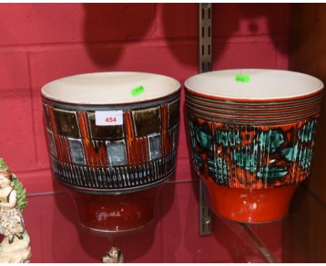 Two large Poole Pottery jardinieres
