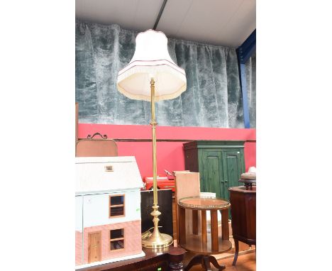 A brass standard lamp