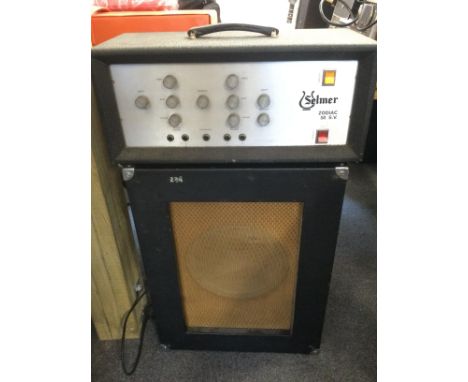 A Selmer Zodiac 50 amplifier head and separate speaker cabinet. Serial number 66467.