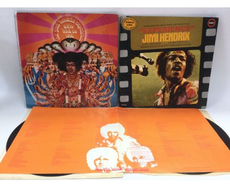 A first UK mono pressing of 'Axis Bold As Love' by The Jimi Hendrix Experience plus 'Experience' and one record from the doub