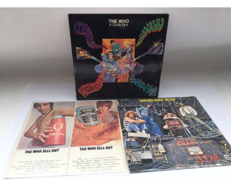 Three LPs by The Who including first UK pressings of 'A Quick One While He's Away', 'The Who Sell Out' and 'Who Are You'.