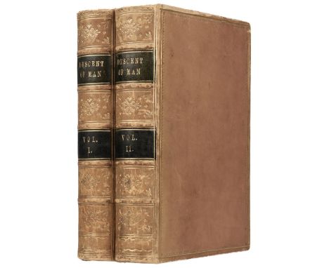 Darwin (Charles). The Descent of Man, and Selection in Relation to Sex, 2 volumes, 1st edition, London: John Murray, 1871, wo