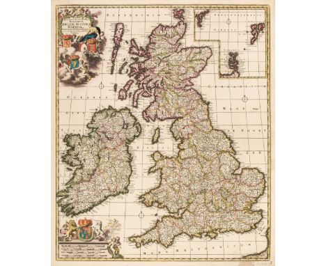 British Isles. De Wit (Frederick), Novissima prae caeteris aliis accuratissima Regnorum Angliae Scotiae Hiberniae..., Amsterd