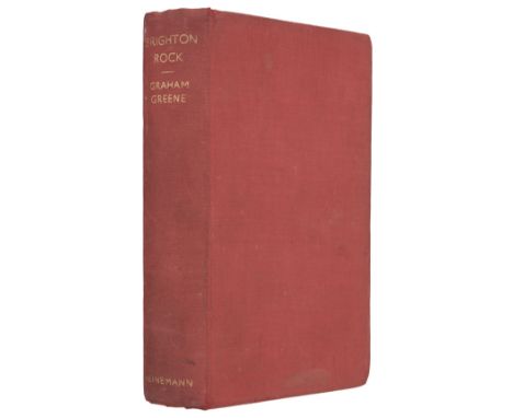 Greene (Graham). Brighton Rock, 1st English edition, London: William Heinemann Ltd., 1938, some light toning to margin and en