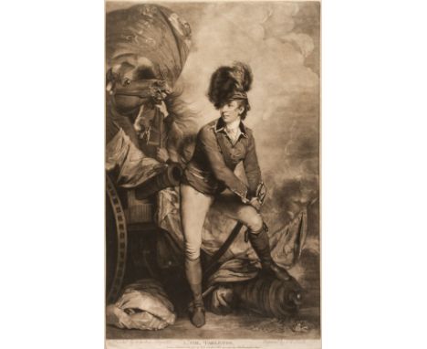 * Smith (John Raphael). Lt. Col. Tarleton, published J. R. Smith, Oct 11th 1782, uncoloured mezzotint after Sir Joshua Reynol