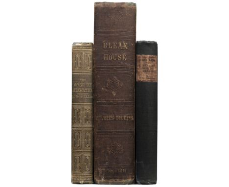 Longfellow (Henry Wadsworth). The Song of Hiawatha, 1st UK edition, London: David Bogue, 1855, 24 pp. publisher's catalogue a