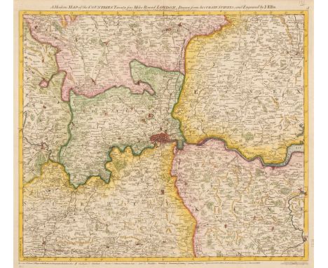 Environs of London. A collection of ten maps, 18th and 19th century, engraved and lithographic maps of the environs of London