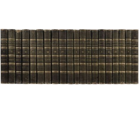 Pope (Alexander). The Works, 9 volumes, London: B. Law et al, 1797, engraved portrait frontispiece to volume one, occasional 