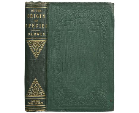 Darwin (Charles). On The Origin of Species, 2nd edition, 2nd issue, London: John Murray, 1860, half-title, lacking folding di
