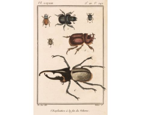 Buffon (Georges-Louis Leclerc de). Histoire Naturelle, generale et particuliere des crustaces et des insectes, 12 volumes onl