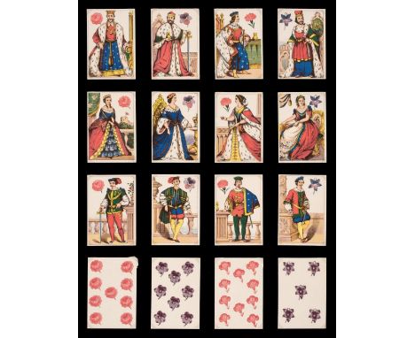* English playing cards. New Floral Playing Cards, Rock Brothers and Payne, circa 1864, the complete deck of 52 colour lithog
