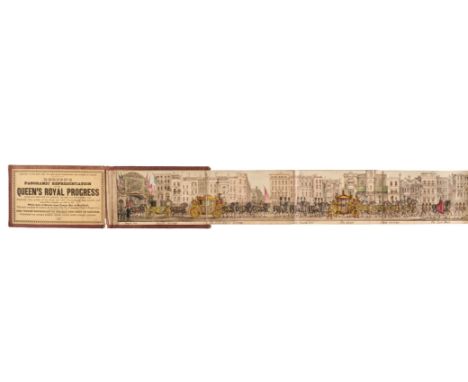 London - Panorama. Robin's Panoramic Representation of the Queen's Royal Progress through the City of London, on the 9th Nove