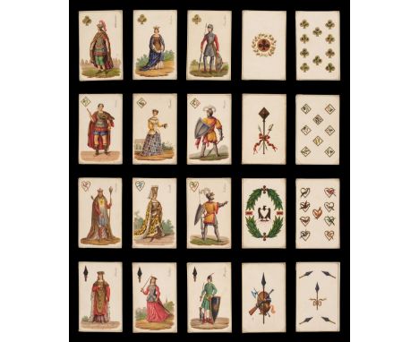 * French playing cards. Cartes Historiques, Paris: Mlle Hautot &amp; M. Paris, circa 1865, a complete deck of 52 chromolithog