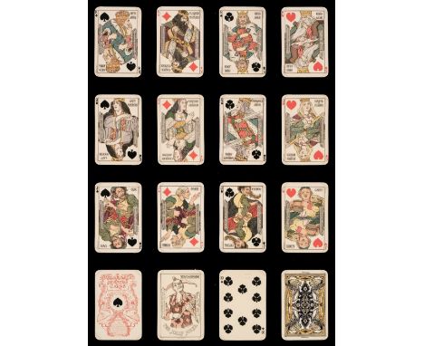 * English playing cards. Shakespearean Playing Cards, Swan Sonnenschein &amp; Co Ltd, 1904, a complete deck of 52 + 1 colour 
