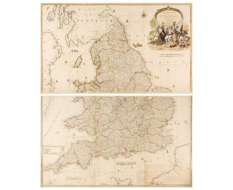 England &amp; Wales. Rocque (John), England and Wales Drawn from the most accurate surveys, Containing all the Cities, Boroug