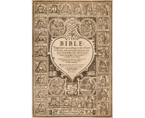 Bible (English). The Bible: Translated according to the Edrew and Greeke, and conferred with the best translations in divers 