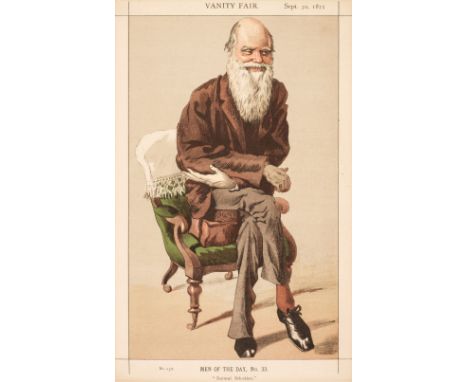 * Vanity Fair. Mr Charles R. Darwin "Natural Selection", September 30th 1871, colour lithograph, slight mount staining to the