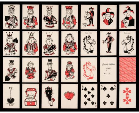 * English playing cards. Hobby Horse, by Michael Evans, 1986, limited edition: no.25 of 350 copies, the complete deck of 60 c