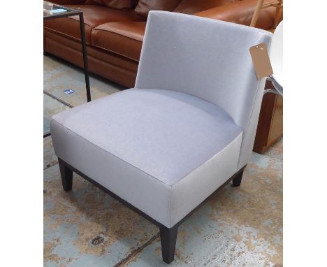 SIDE CHAIR, in light blue velvet fabric, 73cm x 80cm H x 70cm. 