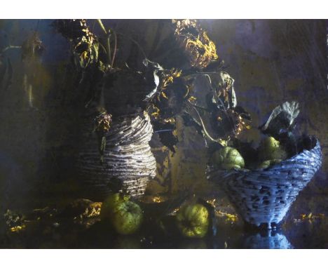 ALTHEA WILSON 'Sunflowers and Fruit', giclée print on aluminium, 110cm x 150cm. 