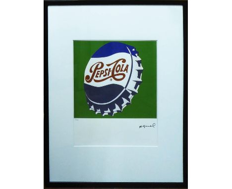 ANDY WARHOL 'Pepsi Cola on green background', 1977, lithograph, 5/100, Leo Castelli Gallery, edited by Georges Israel on Arch