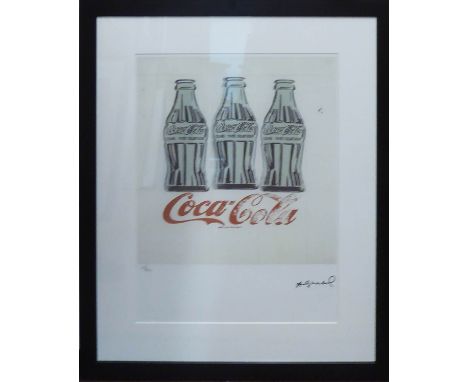 ANDY WARHOL 'Three Coke Bottles', 1962, lithograph, numbered 88/100, Leo Castelli Gallery, edited by Georges Israel (blind-em